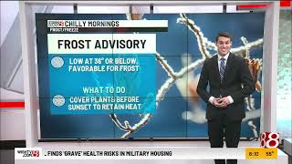 What do frost advisories and freeze warnings mean?