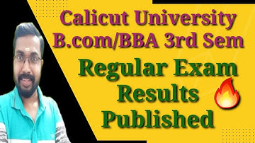 Exam Results Published|3rd Semester Regular B.com/BBA Calicut University|KCS classes