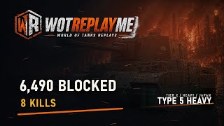 Type 5 Heavy Tier X HT Replay | Steppes | 8 Kills
