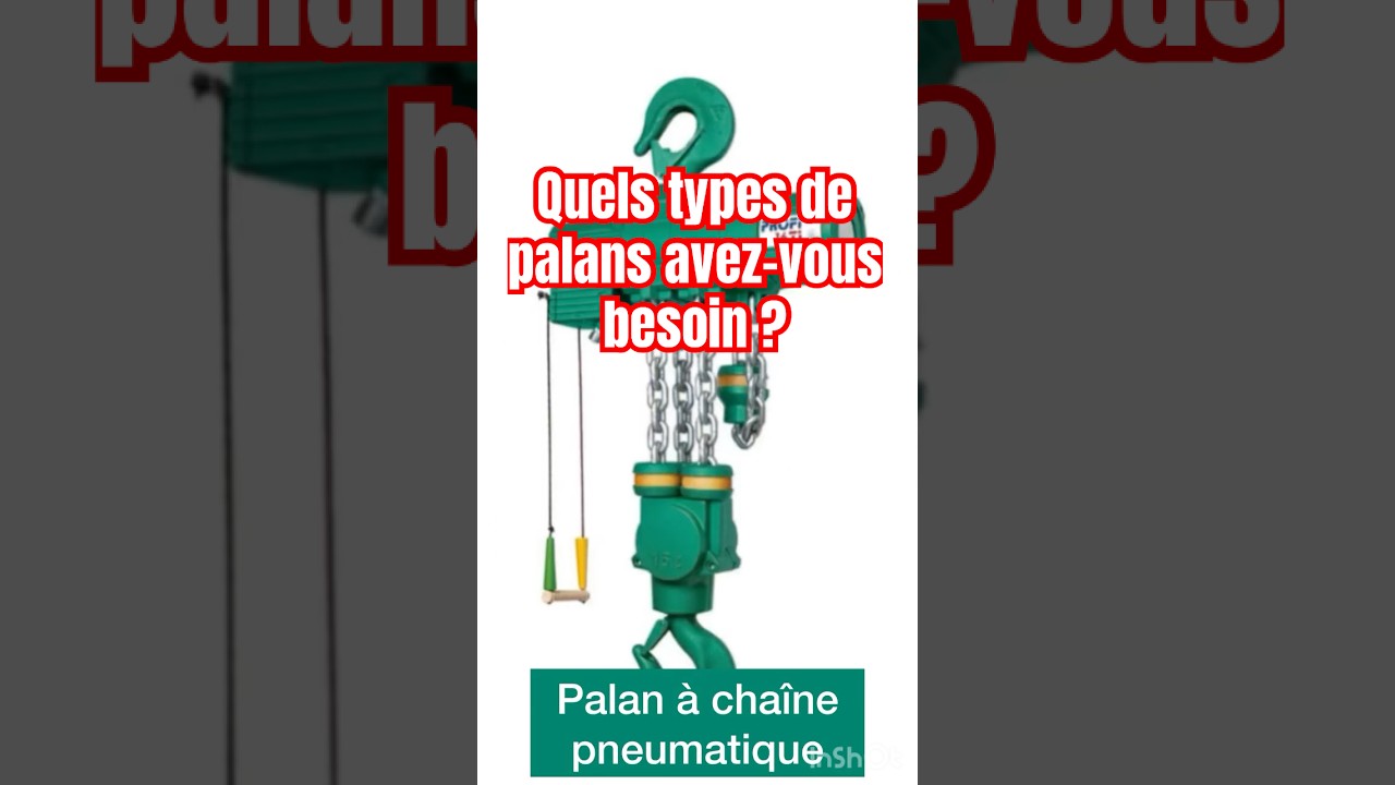 Quels types de palans 🪝industriels avez-vous besoin ?