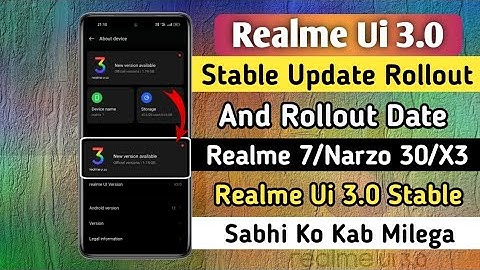 Realme Ui 3.0 Android 12 Stable Update Rollout For Realme 7/Narzo 30 | Realme Ui 3.0 Stable 😍