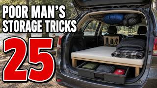 25 POOR MAN'S Camping Storage Tricks That Make a Small Car Feel Like a Camper