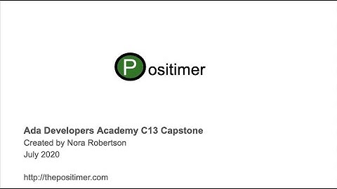 Positimer - Ada Developer Academy C13 Capstone
