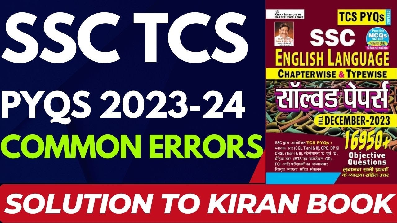 Common Errors Day-03 | PYQS || Kiran Book || By Ripusudan Sir