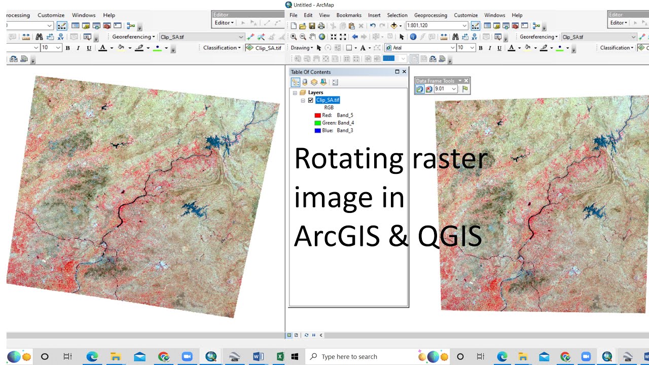 RS GIS QA3 How To Rotate Satellite Image Or Raster Image In ARCGIS RS GIS QA3 How To Rotate Satellite Image Or Raster Image In ARCGIS