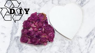 Dried Roses Bouquet With Hart Shaped box | Gift| Instagram rose bouquet