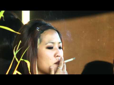 Candid Smoking Woman