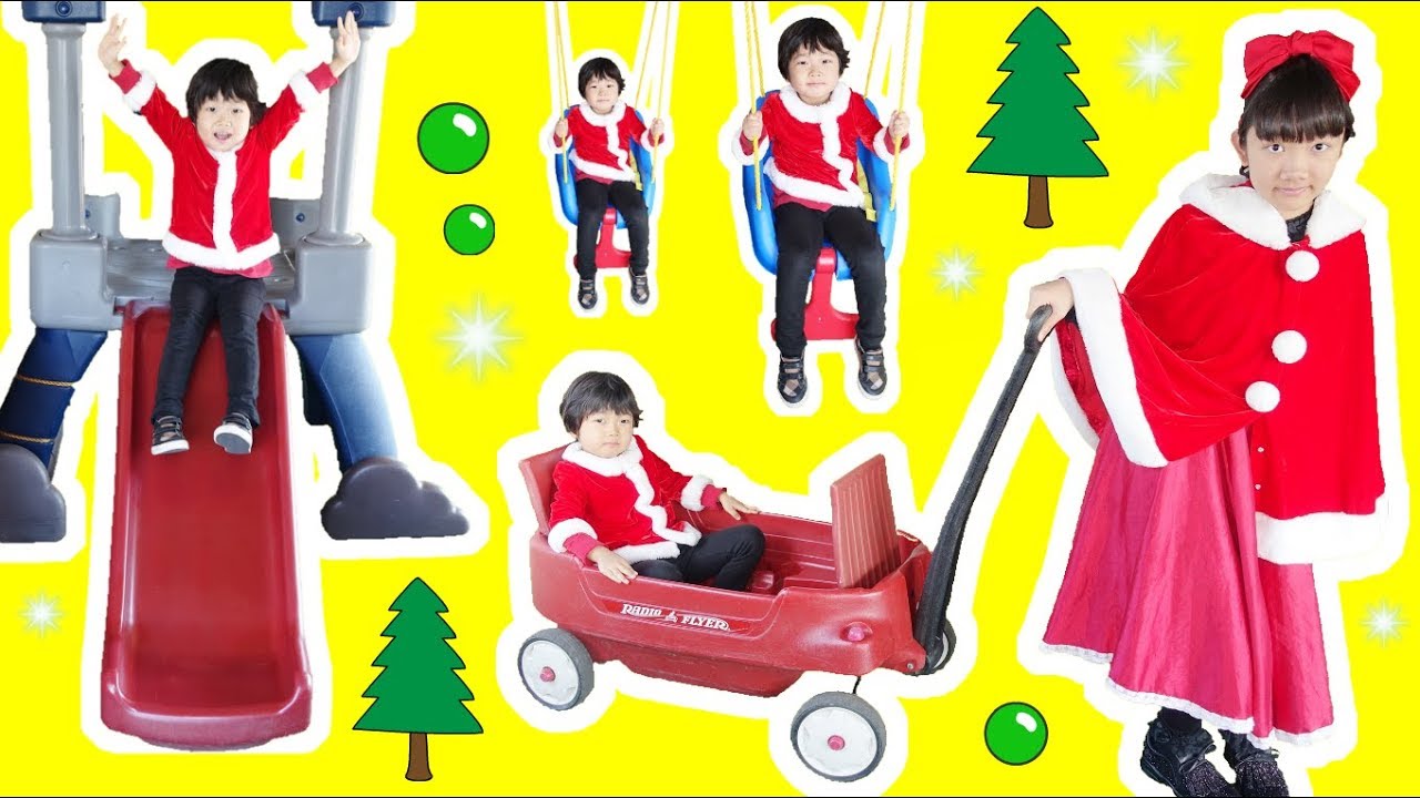 ★大忙しのおうくんサンタ！「カートに乗ってプレゼントを届けるよ～」★