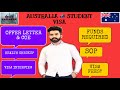 Australia student visa process in hindi step by step | Funds required | SOP | Student Visa fee ?