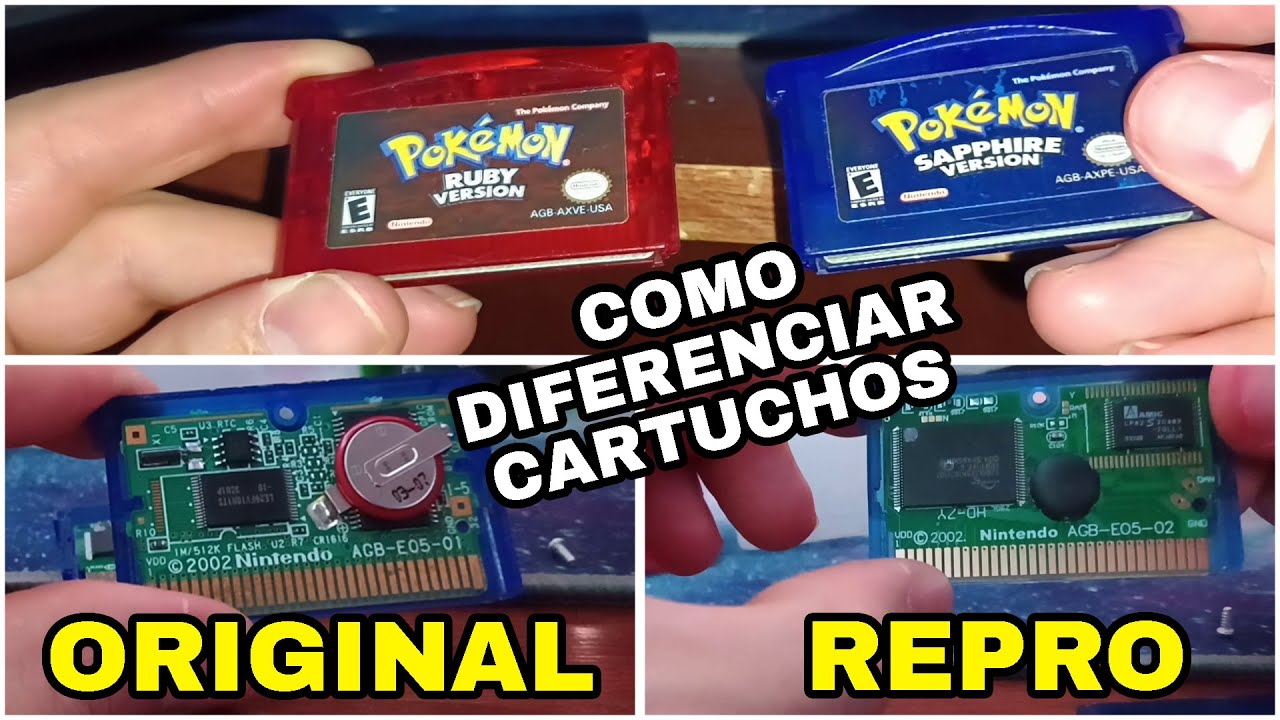 Unboxing Pokemon Ruby y Zafiro - Como Diferenciar Cartuchos Originales ...