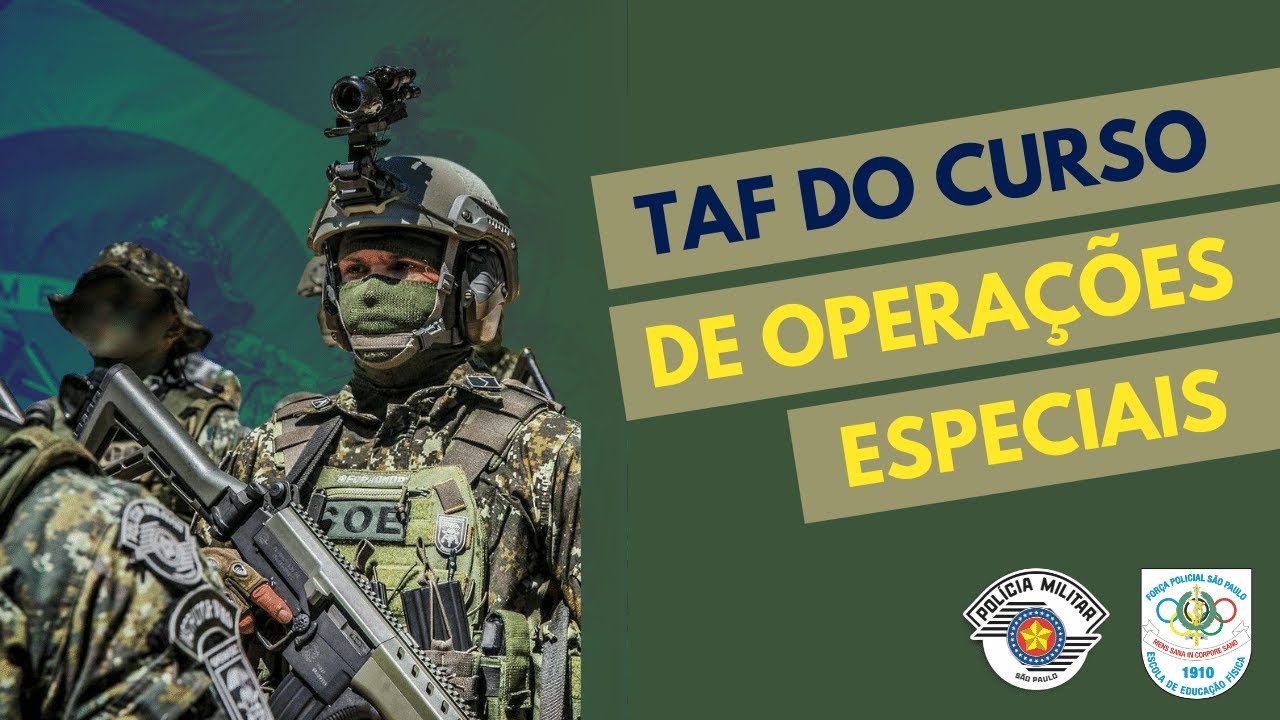PROVAS DO TESTE DE APTIDÃO FÍSICA PARA INGRESSO NO CURSO DE OPERAÇÕES ESPECIAIS DA PMESP -  COESP