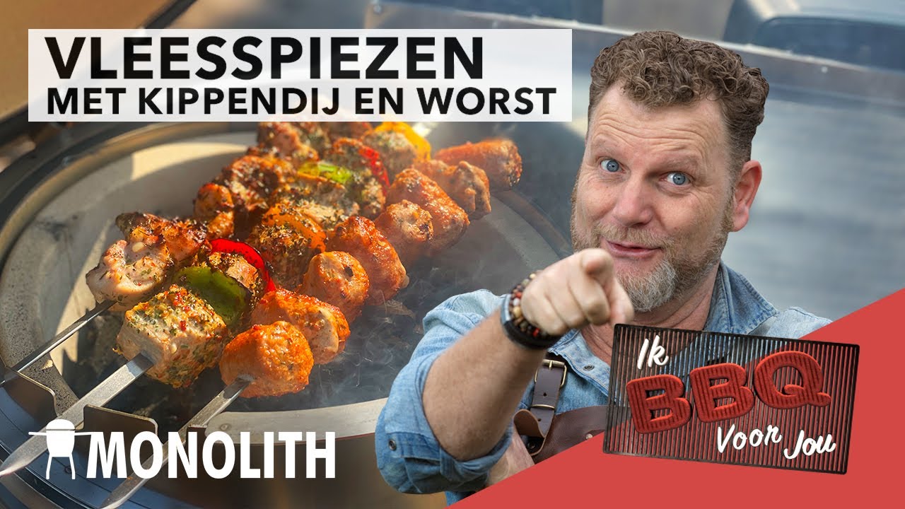 VLEESSPIEZEN op de MONOLITH ICON | Ik BBQ voor jou