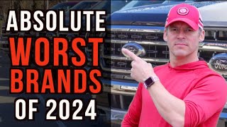 worst reliable car brands of 2024