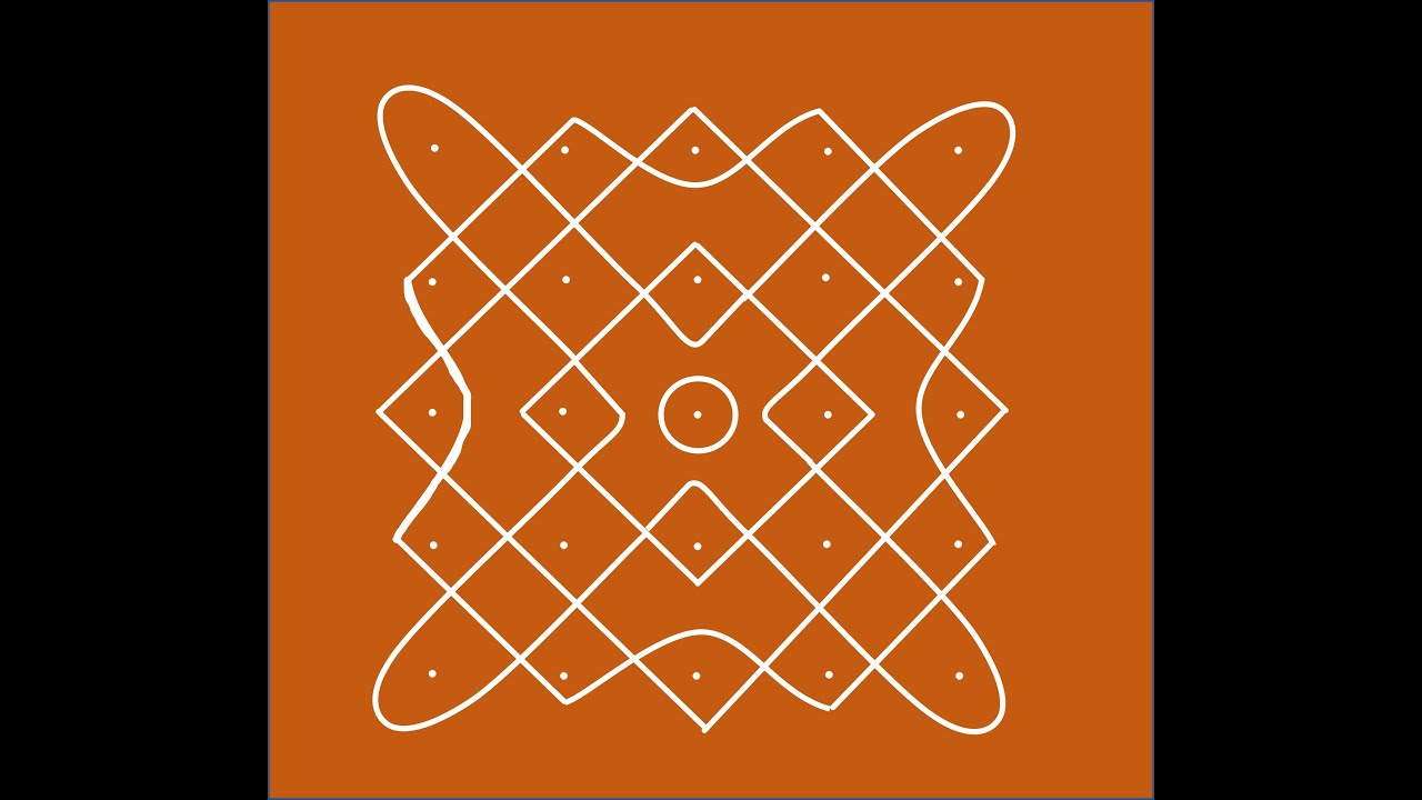 Line Rangoli 5x5 Rangoli Design Simple 5X5 Dots 1 - YouTube