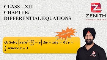 Solve [xsin^2 (y/x)-y]dw+xdy=0 ;y=π/4, where x=1