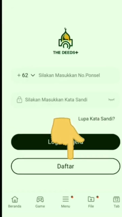 Cara daftar aplikasi the deeds plus