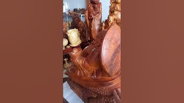 Tượng phật di laecj ngồi tiền vàng gỗ hương ta #đồgỗmỹnghệcaocấp #huânnguyễn #trending