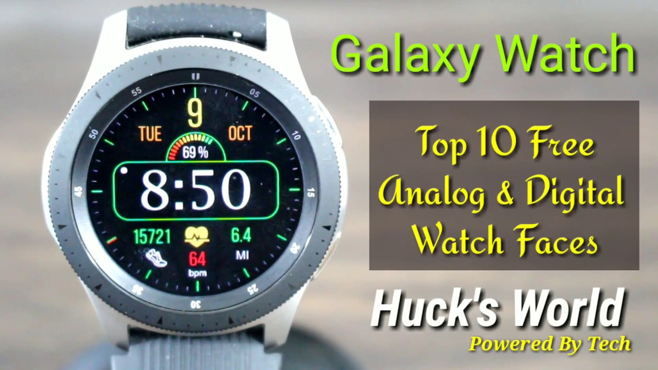 Galaxy Watch & Gear S3 10 Baddest Free Analog/Digital Watch Face - YouTube