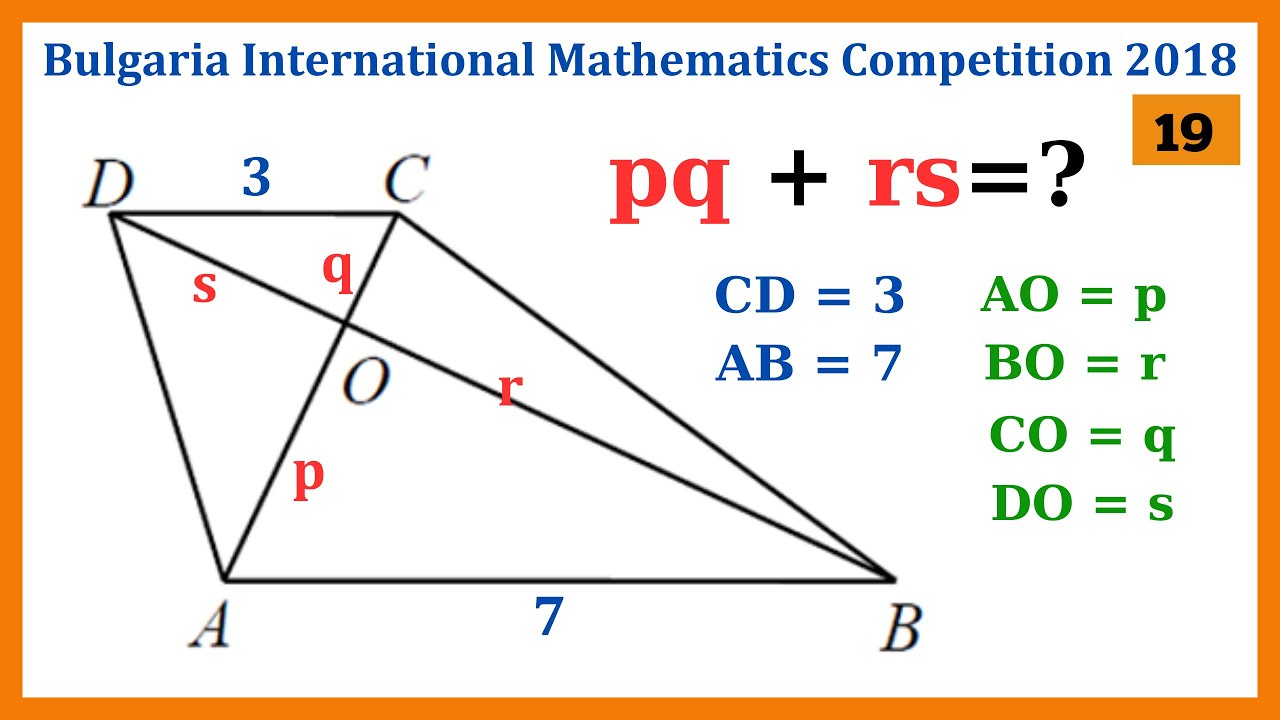 Olompic Math Geometry A Good Olympic Geometry ProblemGeometry | BIMC 2018 - YouTube