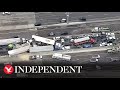 Shocking footage shows huge 100-vehicle pileup in Texas