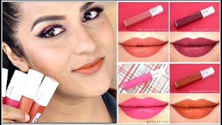 (NOT SPONSERED) MAYBELLINE INK MATTE LIQUID LIP SWATCHES SUITABLE FOR INDIAN SKINTONE IN HINDI