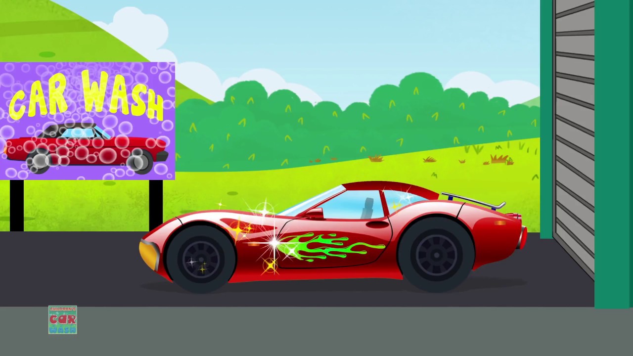 Sports Car Car Wash Videos For Babies Fun Car Cartoon YouTube