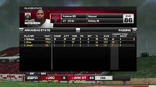 NCAA Football Revamped, Online Dynasty, Yr 12 Week 5, 2 Arkansas State vs 5 USC (Take 2)