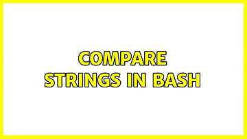 Ubuntu: Compare Strings in Bash