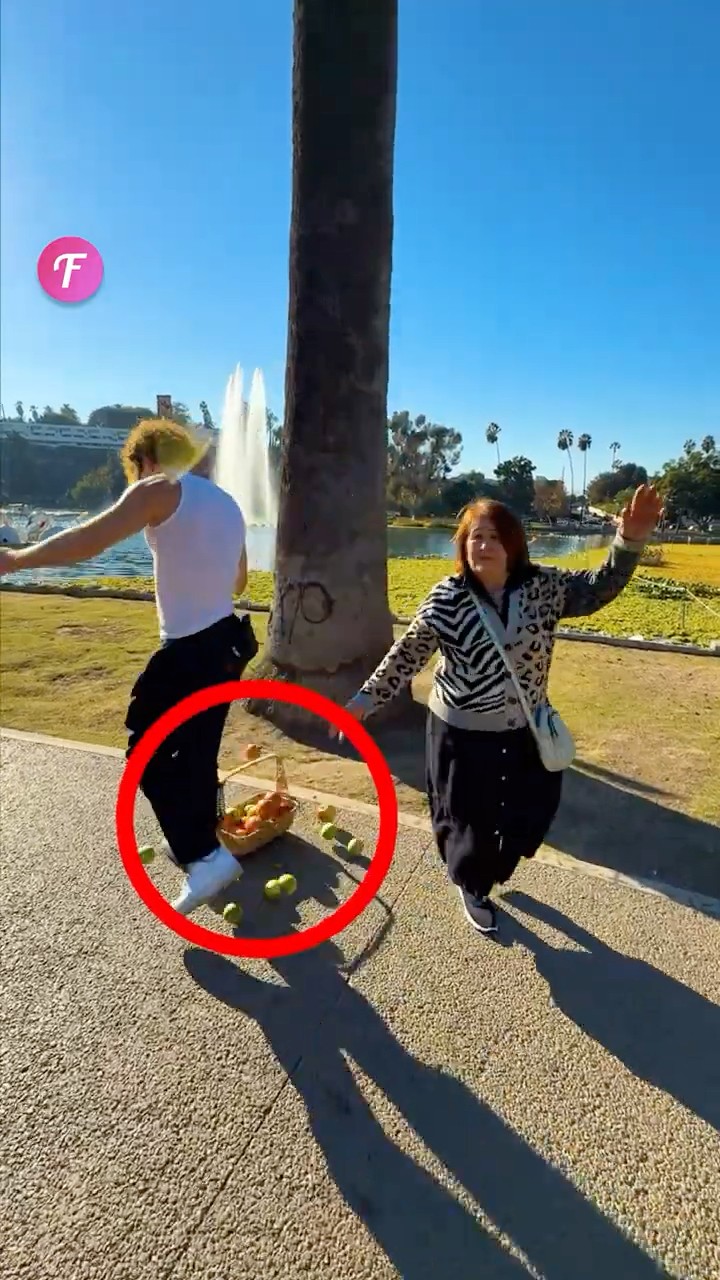 Rude Man Gets Instant Karma After Hurting Grandma's Basket! #shorts