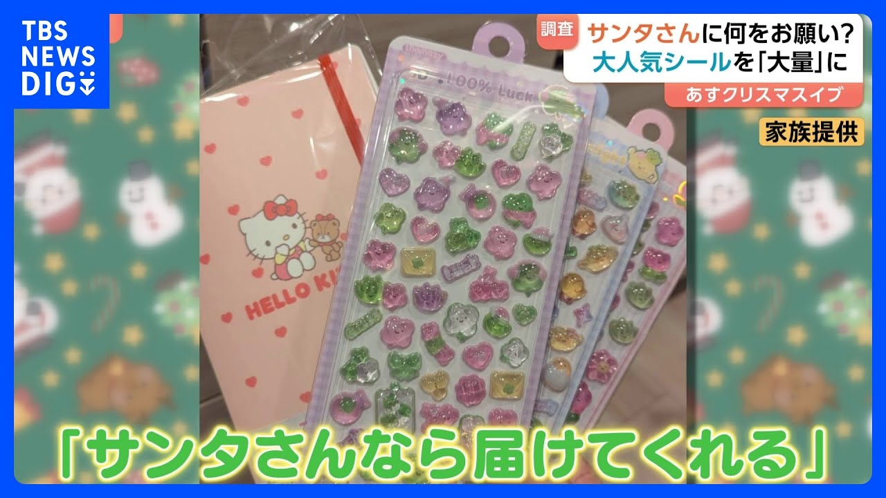 【サンタさんにもらいたいもの】入手困難「ボンボンドロップシール」に「聴診器と金属探知機」大人も驚きのラインナップ｜TBS NEWS DIG