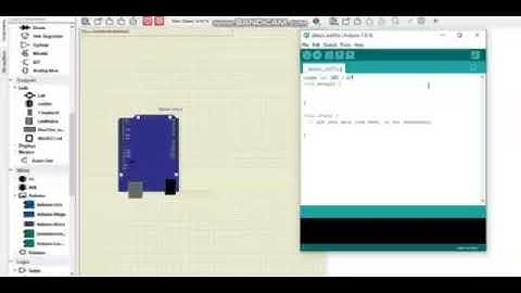 membuat rangkai arduino Uno menggunakan software simulide|sistem tertanam