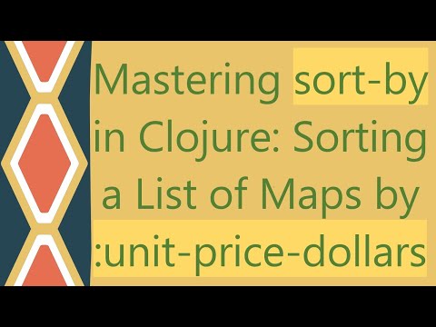 Mastering sort-by in Clojure: Sorting a List of Maps by :unit-price-dollars