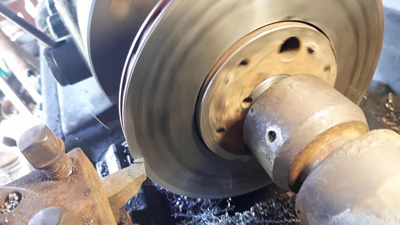 Проточка тормозных дисков после проточки - YouTube