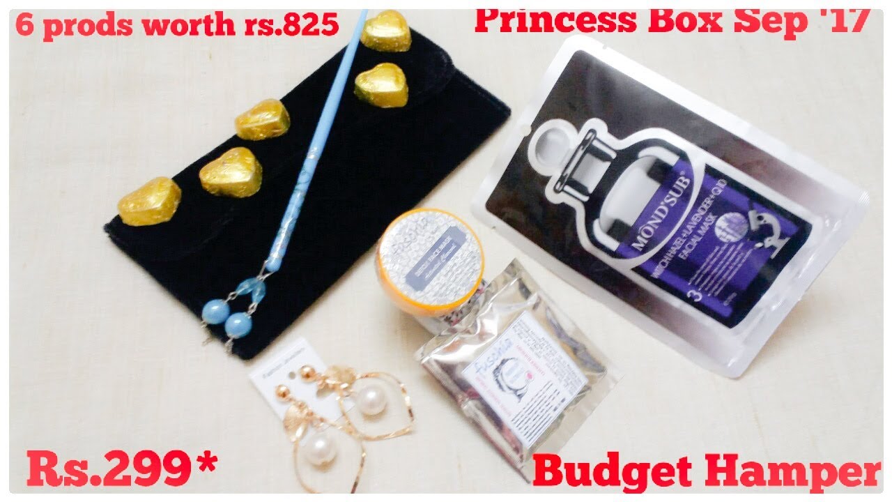 Unboxing Budget Hamper I Princess Box Sep '17 I Mondsub I Fuschia I just4fun jannathff I jff