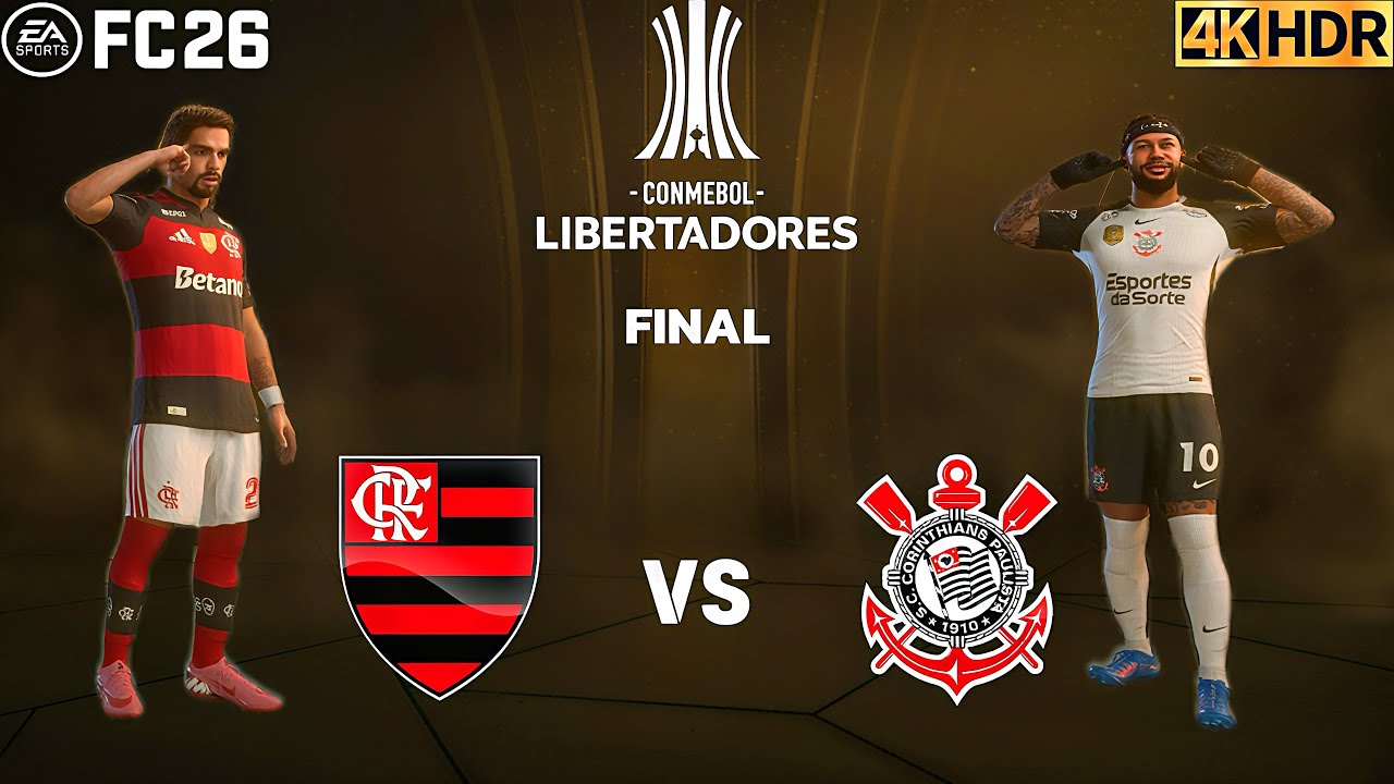 CORINTHIANS x FLAMENGO – FINAL DA LIBERTADORES | SIMULAÇÃO REALISTA NO EA SPORTS FC 26 (4K ULTRA HD)