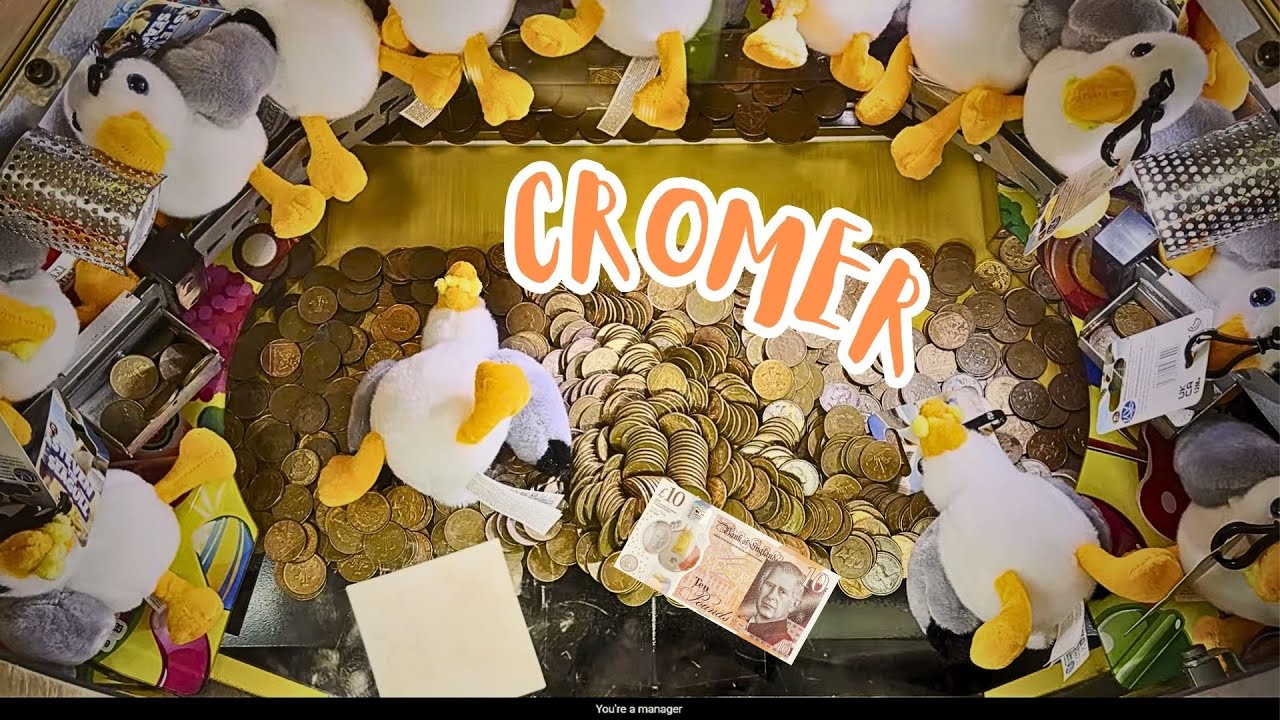 £10 CHALLENGE in CROMER | GO TO DUNES! | 2p Coin Pushers at Amusement Arcades