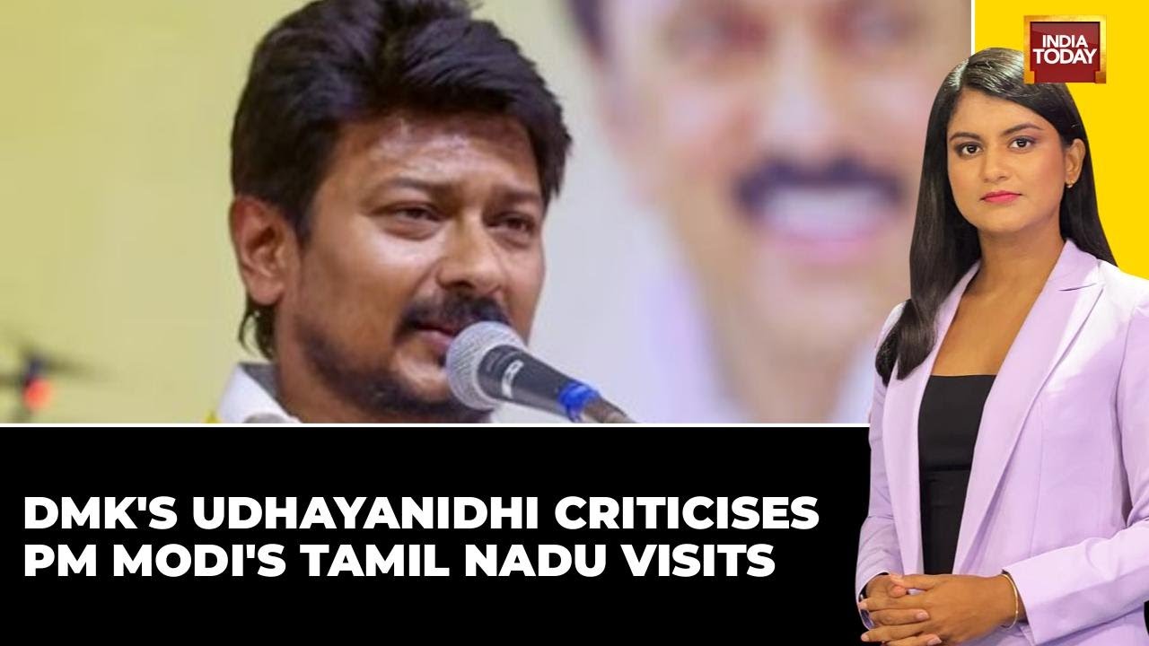 DMK Reacts to PM Modis Nonstop Tamil Nadu Campaigns  Stalin Junior Takes On PM Modi