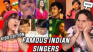 Waleska & Efra react to Famous Indian Singers Childhood Performances 😱