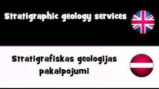 VOCABULARY IN 20 LANGUAGES = Stratigraphic geology services(, 2011-04-07T06:55:58.000Z)