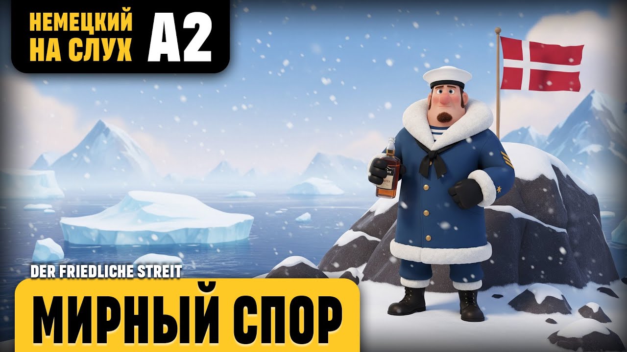 Мирный спор. Весёлый рассказ (уровень А2). Немецкий на слух.