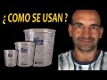 como utilizar los vasos medidores para medir primer, pintura y barniz