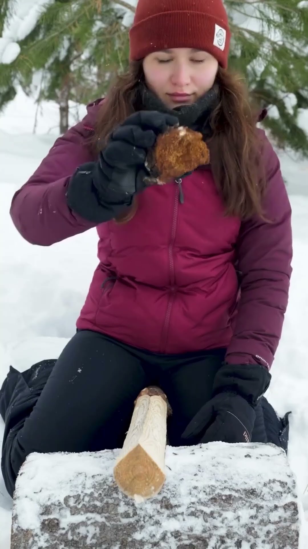 light fire in a snowy mountain like this #shortsvideo