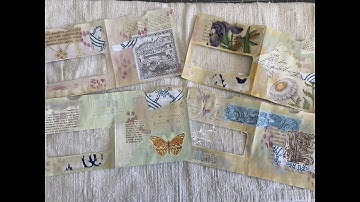 Craft with me | MARK MAKING on ENVELOPES | fun painted and collaged upcycled envelope pockets