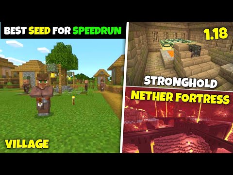Best Seed For Minecraft PE 1.18 | Speedrun | Village | End Portal | MCPE | 1.18+