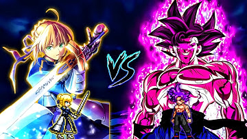 Artoria Saber Pendragon V2 OP (New) VS Goku 1000 Yr Old OP (all form) in Jump Force Mugen