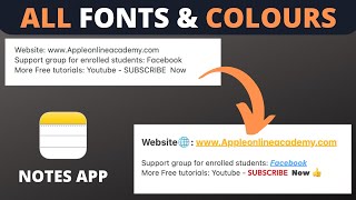 All Fonts and Colours in Apple Notes? Make Notes App to be more useful! screenshot 3