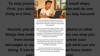 How to Stop Procrastination | Simple English Tips for Beginners #englishlistening #englishpodcast
