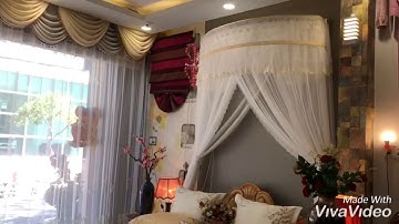 MÙNG BÁN NGUYỆT THU GỌN MÀU CỦ ĐẬU (màn ngủ)-thegioimungman.com- RÈM MÀN MINH NGUYỆT BMT- 0914032573