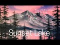 Sunset Lake Oil Painting Walk through - Wet on Wet Painting Tutorial