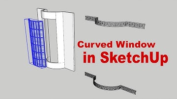 Creat curved Window and Pattern in sketchup using shape bender! #sketchup #shapebender